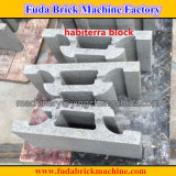 Small Fixed Semi Automatic Concrete Habiterra Brick Machine with Ce
