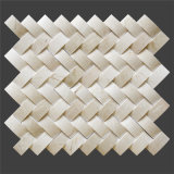 Crema Marfil Marble Polished 3D Herringbone Mosaic Tile