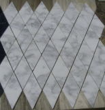 Best Popular White Carrara Marble Rhomboid Mosaic Tile