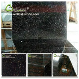 China Black Galaxy Natural Stone Granite Floor/Wall Polished Tile