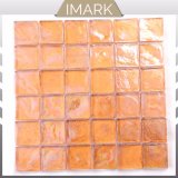 Square Amber Iiridescent Recycle Glass Mosaic for Wall/Floor Tile