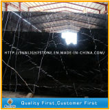 High Quality Chinese Cheap Polished Nero Marquina Black Marble Stone