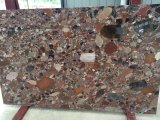 Chinese Factory Price Colorful Riverstones Marble Slab