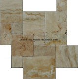 Chinese Beige Travertine Marble Stone Floor Tiles