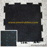 Black Interlocking Cushion Rubber Floor Rubber Mats Gym Play Garage Office Mat