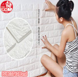 Popular Removable Self-Sticking Foam 3D Wall Paper for Kids Room Safety Tile
