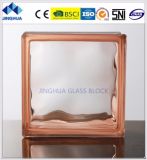 High Quality Jinghua Cloudy Pink Color 190X190X80mm Glass Block/Brick