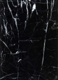 Polished Nero Marquina Black Marble Stone Tile for Wall, Flooring
