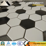 Building Material Hexagonal White & Black Ceramic Mosaic Tile & Wall Tile