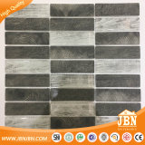 High Quality Mosaic Tile Grey Color Inkjet Wooden Mosaic Glass Brick (V639045)