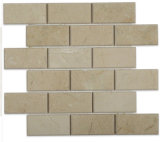 Hot Sale Crema Marfil Marble 2X4 Inch Brick Mosaic Tile