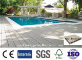 White Antiseptic Wood Plastic Composite Decking, Waterproof Laminate Flooring, Outdoor Deck Floor Covering, WPC Decking