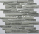 Grey Strip Inkjet Glazed Glass Mosaic Tile for Bathroom