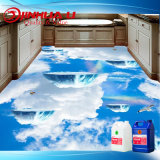 Custom 3D Gloss Liquid Water Clear Epoxy Paint Floor for PVC Logo Design