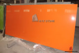 Pure Orange Manmade Quartz Slab for Countertop, Vanity Top, Tile