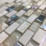 Hot Sale Glass and Marble, Shell Mixed Mosaic Tile (15*30mm)