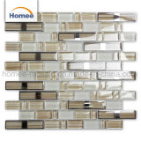 Foshan Factory Simple Style Light Brown Crystal Glass Mosaic