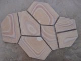 Professional Manufacturer Sandstone Flagstone with Mesh (SSS-90)