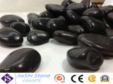 Black Polished Natural River Stone for Paving and Garden