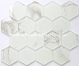 Hexagon Backsplash Tiles White Mosaic Tile Kitchen for Wall Decoration