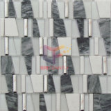 Grey Marble Mix Glass and Metal Mosaic (CS224)