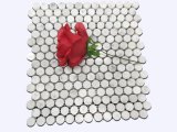 Low Price Selling Carrara White Penny Round Mosaic Marble Tile for Interior Floor and Wall, Bathroom and Shower