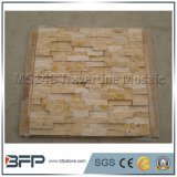 Building Material Yellow Travertine Mosaic Wall Tile and Wall Cladding