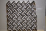 Decorative Brown and White Kitchen Crystal Glass Mosaic Tile
