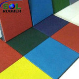 CE Certificated Solid Color Playground Floor Rubber Tile