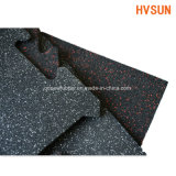Black with Blue Speckle Rubber Gym Dance Floor
