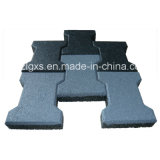 Dog-Bone Blue EPDM Granules Rubber Floor Tiles