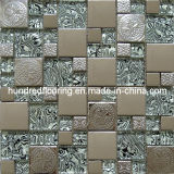Glass Mix Stainless Steel Metal Mosaic Tile (SM208)