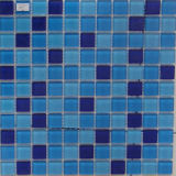 Swimming Pool Round Blue Glass Mosaic Tile in China