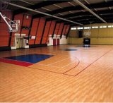 Professional Vinyl PVC Plastic Roll Flooring for Basketball Court Used with Wooden Color