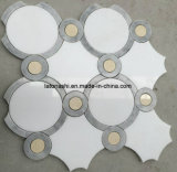 Pure White Marble Marble Mosaic by Waterjet