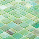 Building Materials Swimming Pool Border Tiles Green Italian Glass Mosaic
