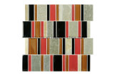 Strip Brick Red Colro Glass Crystal Mix Marble Mosaic Tile