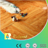 12.3mm Mirror Walnut Water Resistant V-Grooved Laminated Floor