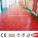 Red Sound Absorb PVC Flooring Vinyl Floor for Mall Retail Hospital Healthcare School Boya 2mm