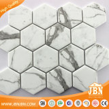 2018 Hot White Color USA Glass Mosaic Hexagon Tile for Wall Decoration (V678006)