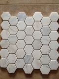 Hexagonal White Marble Mosaic Tiles