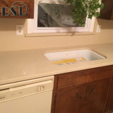 Artificial Beige Quartz Stone Kitchen Countertop