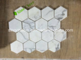 Nature Stone Mosaic Tile Imported Italian Calacatta Marble White Hexagon Tile