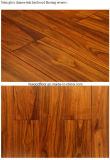 Prefinished Rich Golden Color Mongolian Teak Hardwood Flooring