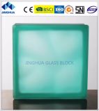 Jinghua Misty Cloudy Turquoise Color 190X190X80mm Glass Brick/Block