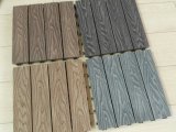 Ocox 3D Wood Plastic Composite Decking Tile Interlock Outdoor Decking Deck Tile