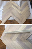 Bleached White Chinese Teak Herringbone Wood Flooring