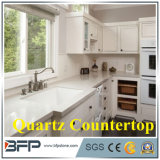 Large Size Quartz Slab, Beige Color Artificial Quartz Stone, Crystal White Quartz Countertop