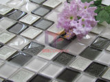 Grey Mix White Crystal and Ceramic Made Decoration Material Mosaic (CST212)