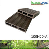 20mm Thick Hollow Deck WPC Profile Four Season Outdoor Flooring